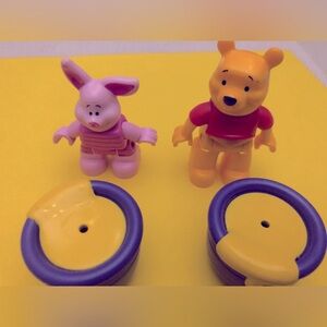 LEGO Duplo Disney Winnie The Pooh & Piglet  characters and 2 honey bowls